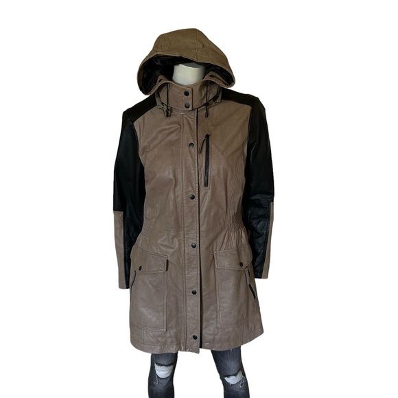 Stunning Leather Trench Anorak Jacket Blink by Danier - Picture 3 of 11
